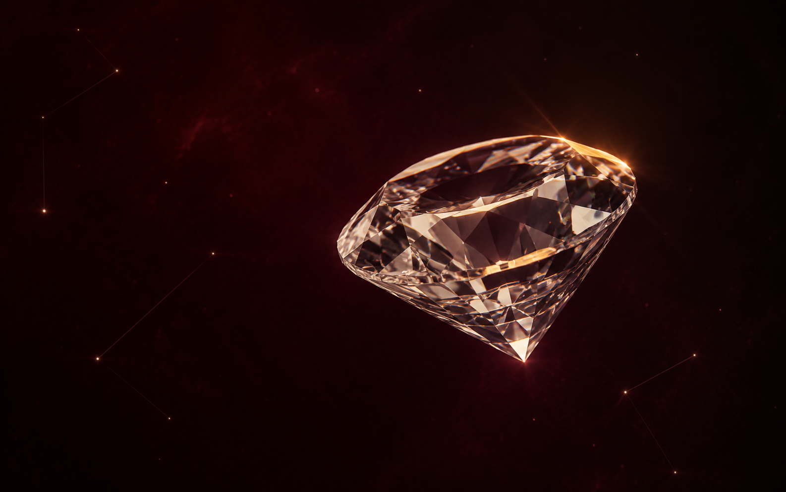 A luminous diamond symbolising Karina Denice